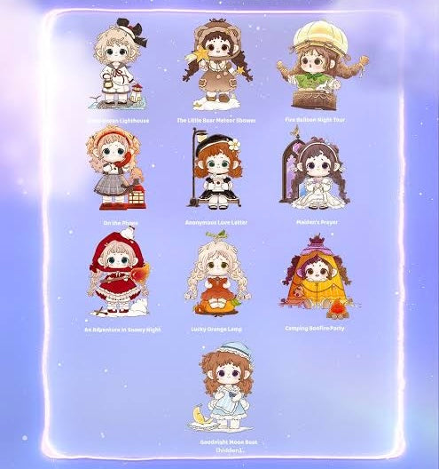 Heyone glimmeretty under night sky figure blind box