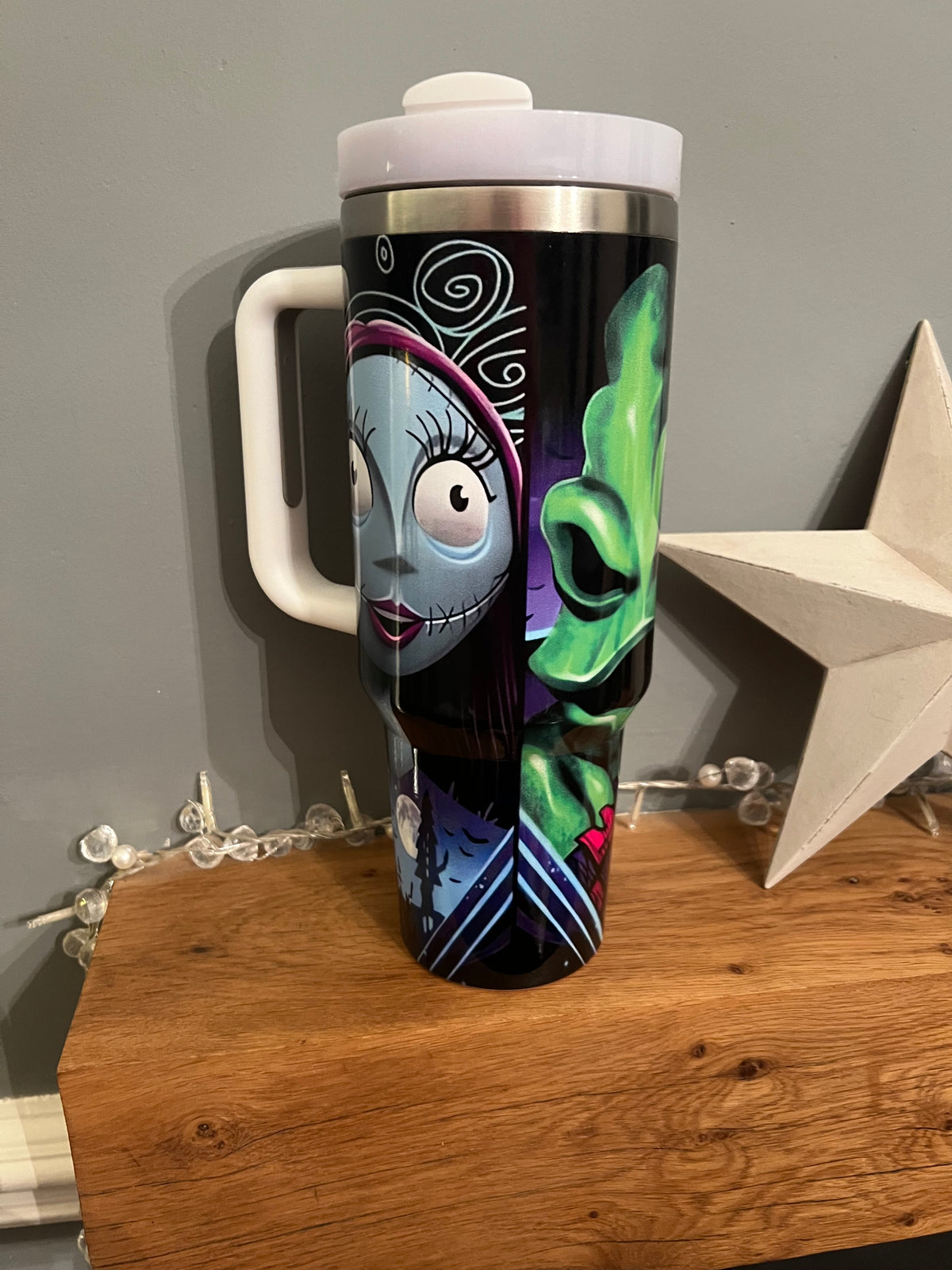 Character Sublimation 40oz stainless steel tumblers with handle, lid & straw