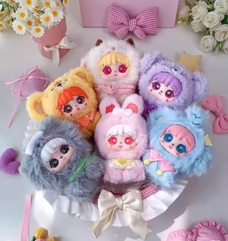 Sanmi rabbits little baby hand In hand plush series blind box