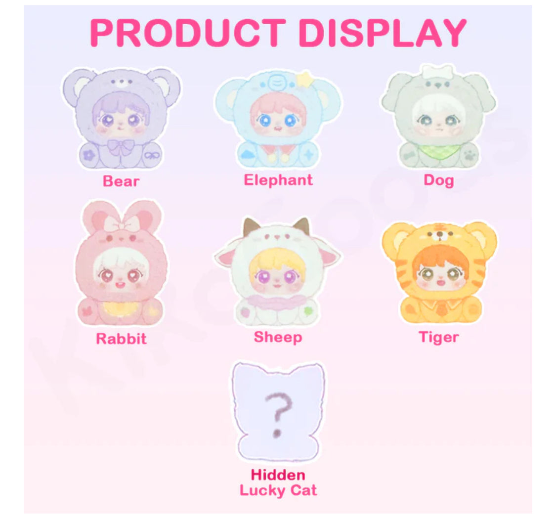 Sanmi rabbits little baby hand In hand plush series blind box