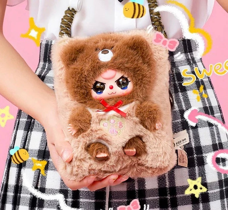 Baby three travel mobile phone plush bag - open bag