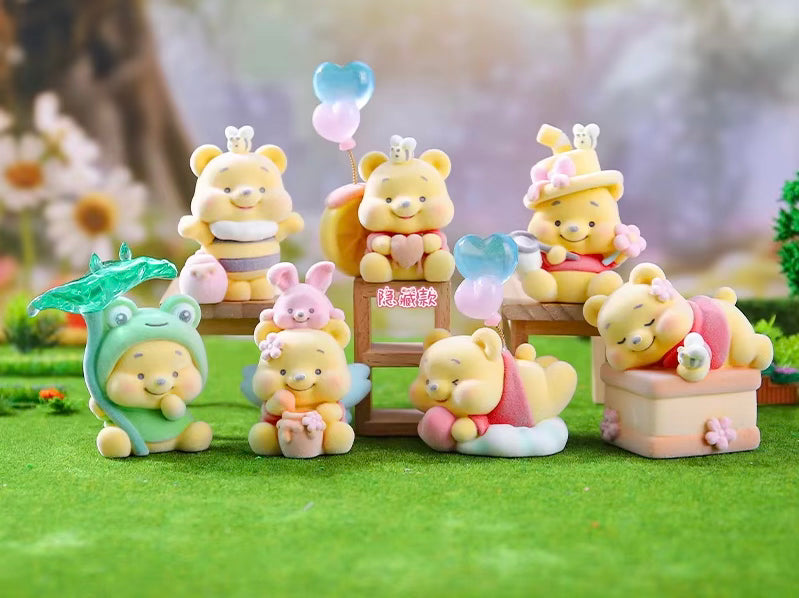 Winnie little bear grunted flocked figure series blind box