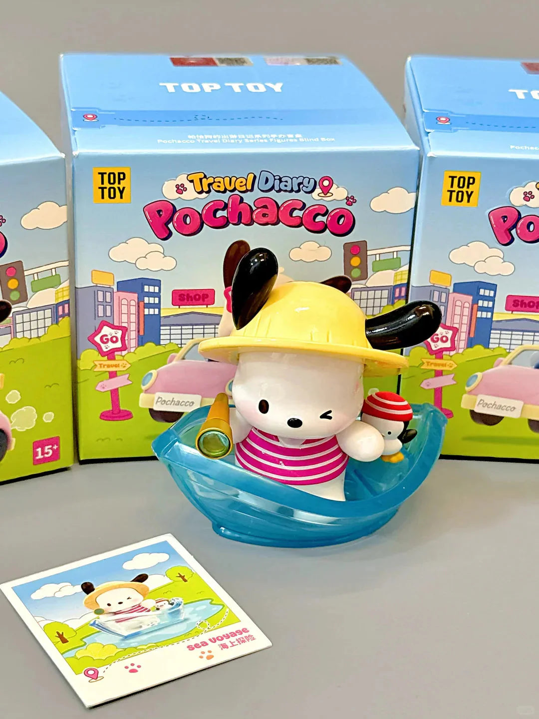 Pochacco travel diary figures - open boxes
