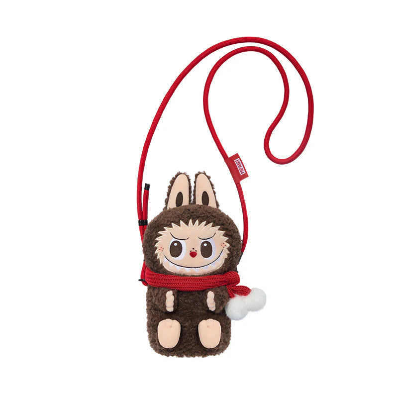 The monsters labubu plush doll shoulder bag