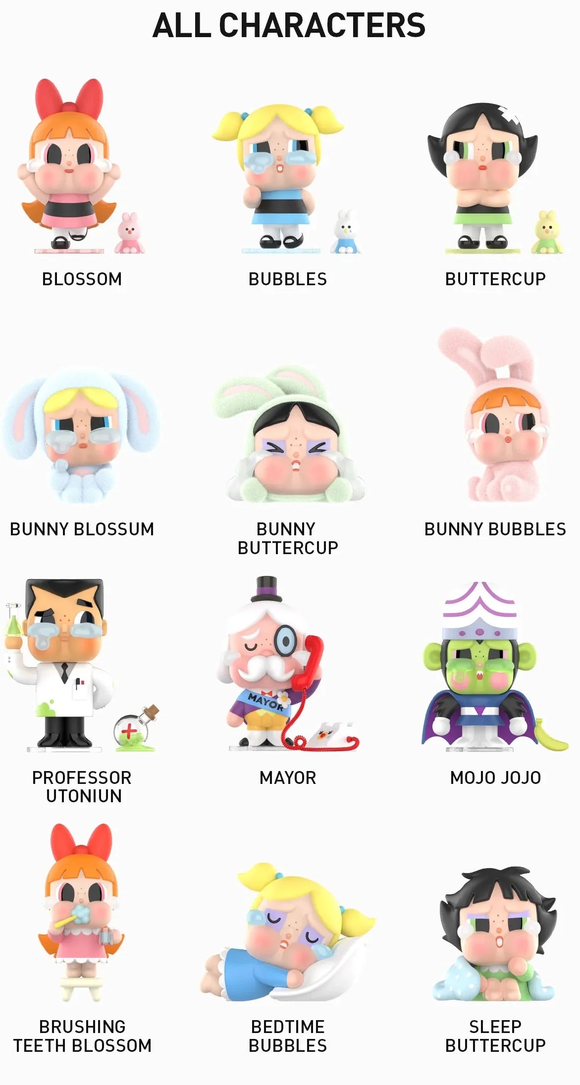 Cry baby x Powerpuff girls figure series blind box