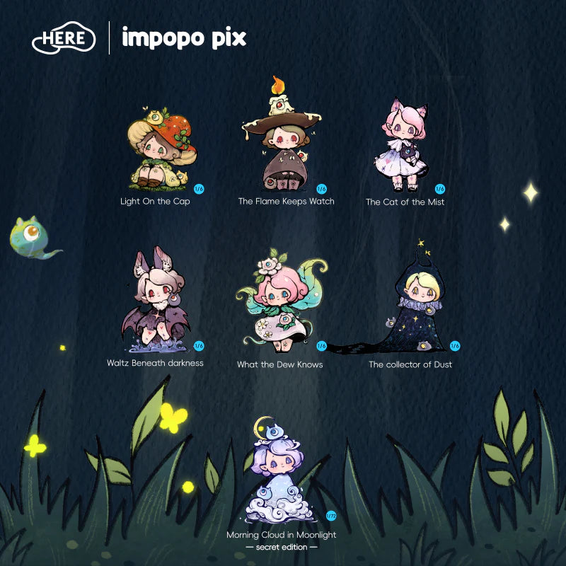 Impopo pix whisper in night figure series blind box
