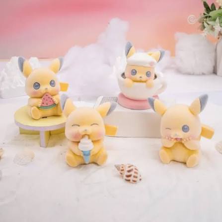 Pikachu no worries flocked figure series blind box