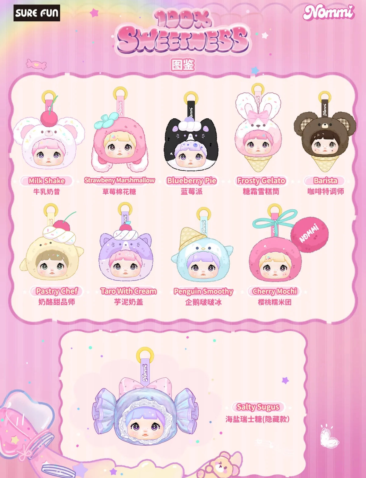 Nommi 100% sweetness plush blind box series
