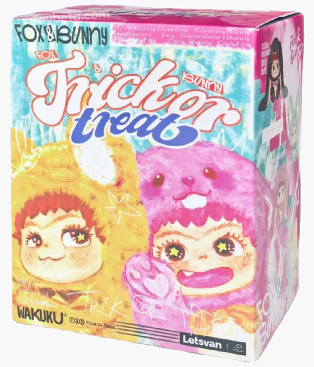 Wakuku trick or treat fox & bunny plush series blind box