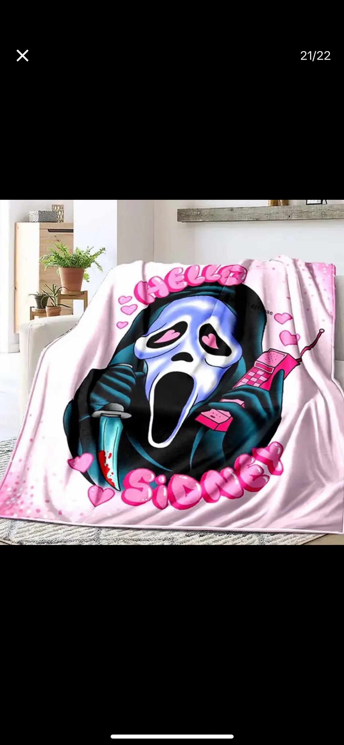 Ghostface extra large throws approx 150cm x 200cm