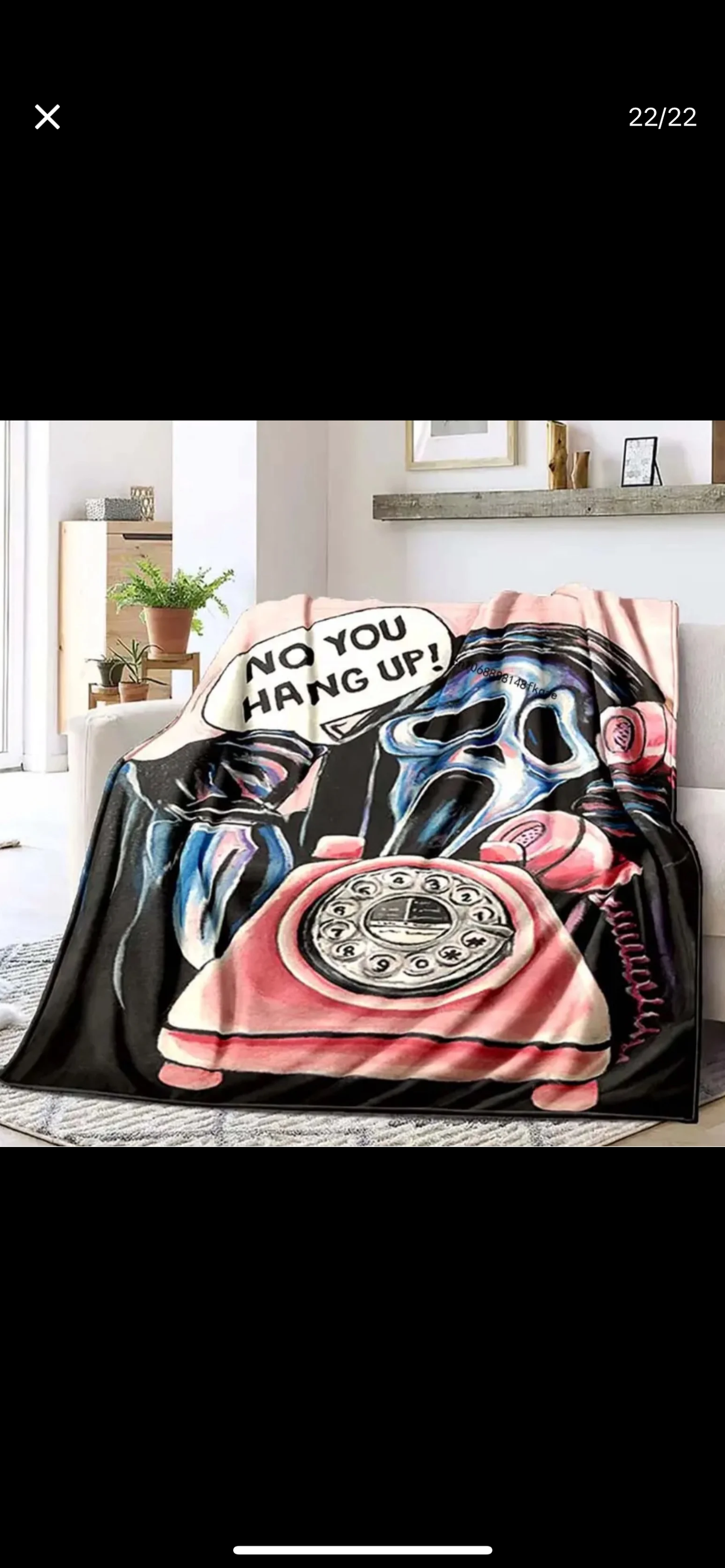 Ghostface extra large throws approx 150cm x 200cm