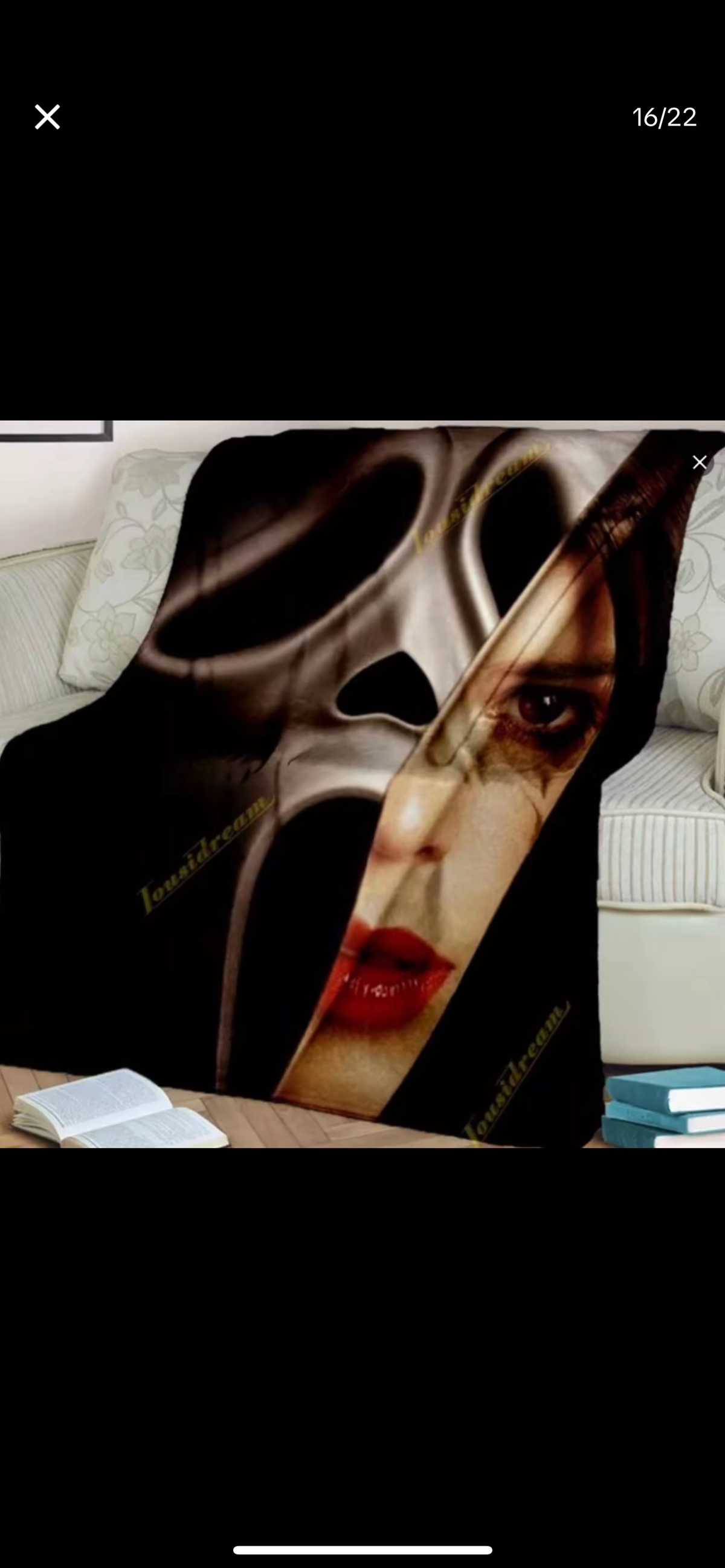 Ghostface extra large throws approx 150cm x 200cm